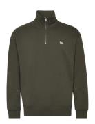 Half Zip Sws Tops Sweatshirts & Hoodies Sweatshirts Khaki Green Lee Jeans