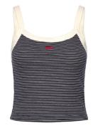 Essential Sporty Rib Tnk Annalise Strip Tops T-shirts & Tops Sleeveless Navy LEVI´S Women