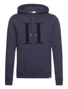 Encore Hoodie Smu Tops Sweatshirts & Hoodies Hoodies Navy Les Deux