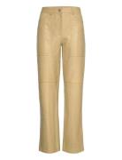 Leather Pants Bottoms Trousers Leather Leggings-Bukser Yellow Stella Nova