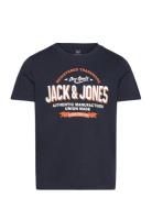 Jjelogo Tee Ss Ck 2Col 24/25 Noos Mni Tops T-Kortærmet Skjorte Navy Jack & J S