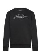 Jjferris Sweat Crew Neck Mni Tops T-shirts Long-sleeved T-Skjorte Black Jack & J S