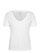 Short-Sleeved Cotton T-Shirt Tops T-shirts & Tops Short-sleeved White Mango