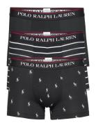 Classic Stretch-Cotton Trunk 3-Pack Boxershorts Black Polo Ralph Lauren