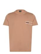 Tshirtrn 24 Tops T-Kortærmet Skjorte Beige BOSS