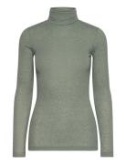 Angelabb Roll Neck Tops T-shirts & Tops Long-sleeved Green Bruuns Bazaar