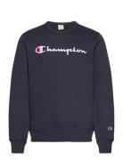 Crewneck Sweatshirt Tops Sweatshirts & Hoodies Sweatshirts Navy Champion