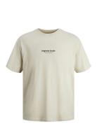 Jorvesterbro Tee Ss Crew Neck Noos Jnr Tops T-Kortærmet Skjorte Cream Jack & J S