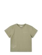 Sixten Placement Shortsleeve T-Shirt Tops T-Kortærmet Skjorte Green Liewood