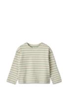 Farah Stripe Sweatshirt Tops T-shirts Long-sleeved T-Skjorte Green Liewood