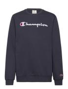 Crewneck Sweatshirt Tops Sweatshirts & Hoodies Sweatshirts Navy Champion