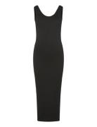 Vmmisa Sl Seamless Midi Rib Dress Noos Knælang Kjole Black Vero Moda Maternity