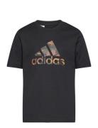 Camo Boys Tops T-Kortærmet Skjorte Black Adidas Sportswear