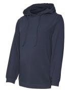 Mlmille L/S Sweat Hood Noos Tops Sweatshirts & Hoodies Hoodies Navy Mamalicious