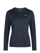 Women Longsleeved Sports Tee Sport T-shirts & Tops Long-sleeved Navy ZEBDIA