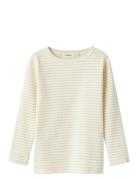 Nmflake Ls Slim Top Lil Tops T-shirts Long-sleeved T-Skjorte White Lil'Atelier