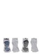 Gaiam Toeless Grippy Socks Indigo/Black 2Pk Lingerie Socks Footies-ankle Socks Grey Gaiam