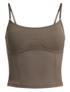 Butter Soft Top True To Body Tops T-shirts & Tops Sleeveless Brown Rethinkit