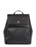 Th Soft Utility Backpack Pu Rygsæk Taske Black Tommy Hilfiger