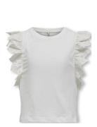 Kogbetty Life S/S Frill Top Jrs Tops T-shirts Sleeveless White Kids Only