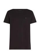 Essential Reg Fit Solid Tee Tops T-Kortærmet Skjorte Black Tommy Hilfiger