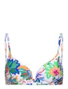 Jungle Top Swimwear Bikinis Bikini Tops Triangle Bikinitops Blue Desigual