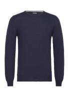 Lyle Merino Crew Neck Sweater Designers Knitwear Round Necks Navy J. Lindeberg