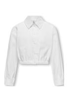 Kogoregon Short Waist Shirt Wvn Tops Shirts Long-sleeved Shirts White Kids Only