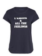 Woop Ico L'amour & All The Fee Tops T-shirts & Tops Short-sleeved Navy Zadig & Voltaire