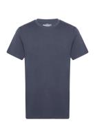 Crew-Neck Cotton Tops T-Kortærmet Skjorte Navy Bread & Boxers