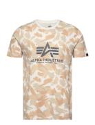 Basic T-Shirt Camo Designers T-Kortærmet Skjorte Beige Alpha Industries