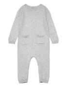 Cotton-Knit Jumpsuit Jumpsuit Grey Mango