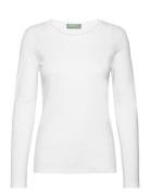 T-Shirt L/S Tops T-shirts & Tops Long-sleeved White United Colors Of Benetton