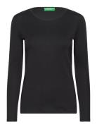 T-Shirt L/S Tops T-shirts & Tops Long-sleeved Black United Colors Of Benetton