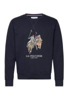 Uspa Sweat O Neck Ekrem Men Tops Sweatshirts & Hoodies Sweatshirts Navy U.S. Polo Assn.