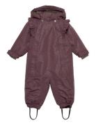 Wholesuit W. Gold Glitter Outerwear Coveralls Snow-ski Coveralls & Sets Purple En Fant