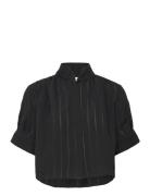 Lucia - Blended Stripe Tops Blouses Short-sleeved Black Day Birger Et Mikkelsen