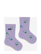 Baby Pansy Flower All Over Long Socks Sokker Strømper Purple Bobo Choses