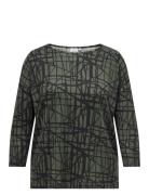 Caralba 3/4 Top Noos Tops T-shirts & Tops Long-sleeved Green ONLY Carmakoma