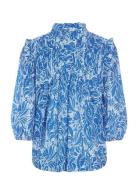 Line Ns  Tops Blouses Long-sleeved Blue Dea Kudibal