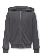 Kogrebel L/S Zip Hood Swt Tops Sweatshirts & Hoodies Hoodies Grey Kids Only