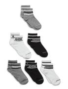 Converse Basic Wordamark Quarter Socks 6-Pack Sokker Strømper Black Converse