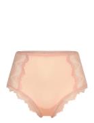 Lace Mesh Highwaist Briefs Lingerie Panties High Waisted Panties Pink Understatement Underwear