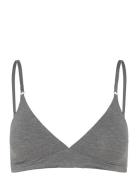 Bra Soft Bra Carin Cotton Lingerie Bras & Tops Soft Bras Bralette Grey Lindex