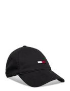 Tjm Elongated Flag Denim Cap Accessories Headwear Caps Black Tommy Hilfiger