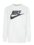 Ls-L/S Tee Tops T-shirts Long-sleeved T-Skjorte White Nike