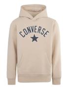 Converse Arch Fleece Pullover Tops Sweatshirts & Hoodies Hoodies Beige Converse