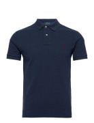 Slim Fit Mesh Polo Shirt Designers Knitwear Short Sleeve Knitted Polos Blue Polo Ralph Lauren