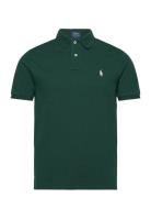 Custom Slim Fit Mesh Polo Shirt Designers Knitwear Short Sleeve Knitted Polos Green Polo Ralph Lauren