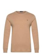 Custom Slim Fit Soft Cotton T-Shirt Designers T-Langærmet Skjorte Beige Polo Ralph Lauren